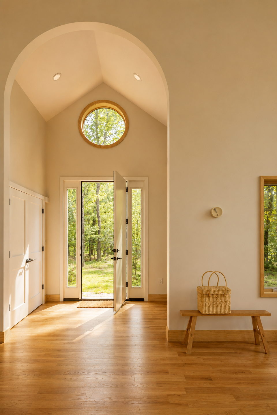 Great room with a full wall of south-facing glass at 120 Birchall Rd