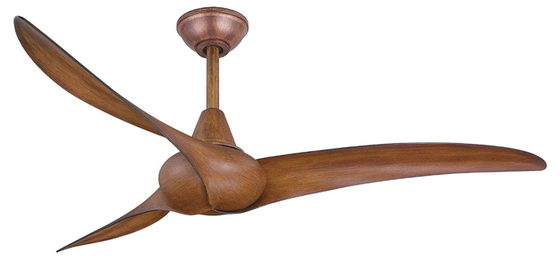 Wave 3-Blade LED Ceiling Fan — Heirloom Bronze