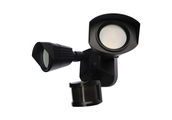 Wide LED Flood Light with Motion Sensor — Matte Black
