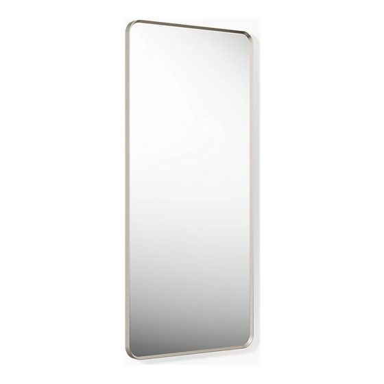 Essential Rectangular Beveled Mirror — Brushed Nickel