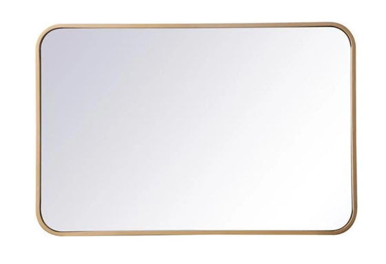 Evermore Metal Framed Mirror — Brushed Nickel