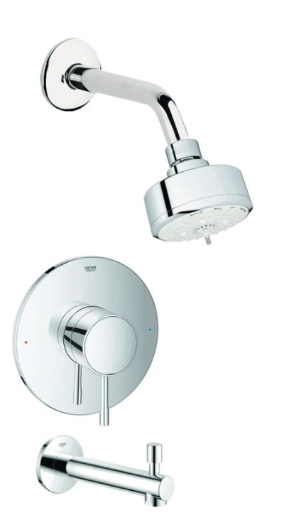 Essence Tub & Shower Package — Chrome
